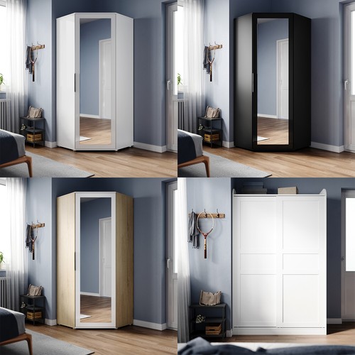Door corner wardrobe - 2/3, high