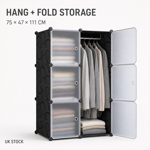 Door portable wardrobe with - door,