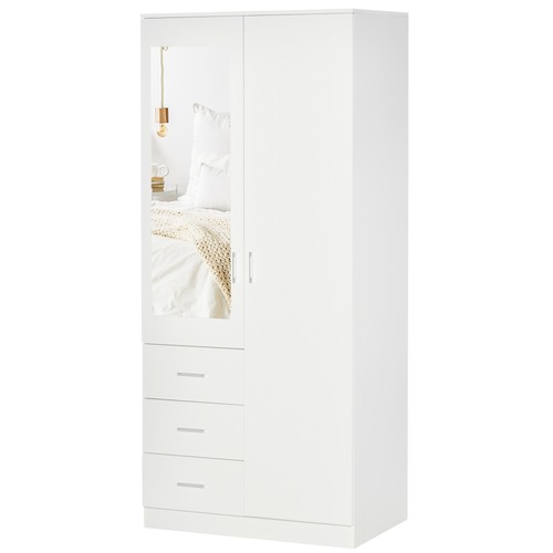 Homcom door wardrobe - 2-door, w/