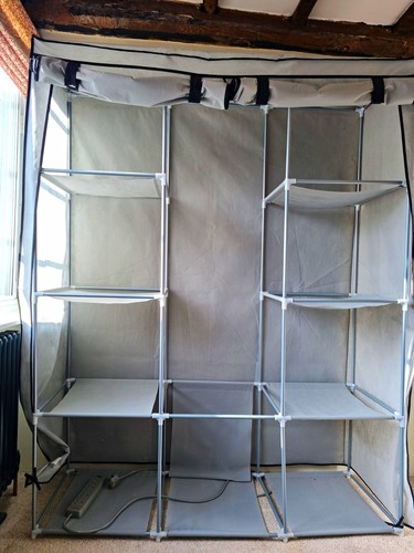 Grey fabric metal canvas - &,