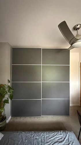 Ikea pax grey silver sliding - pax,