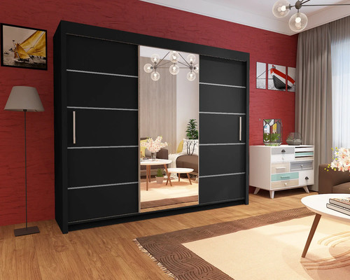Modern half mirror - , sliding