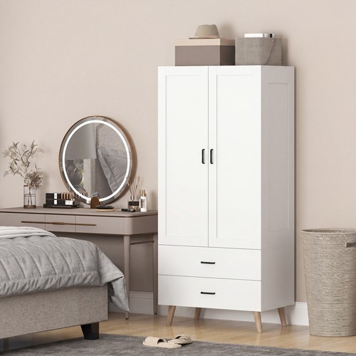 Homcom wardrobe with - with, drawers