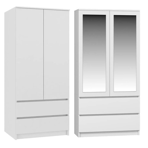 Modern white wardrobe - modern, door