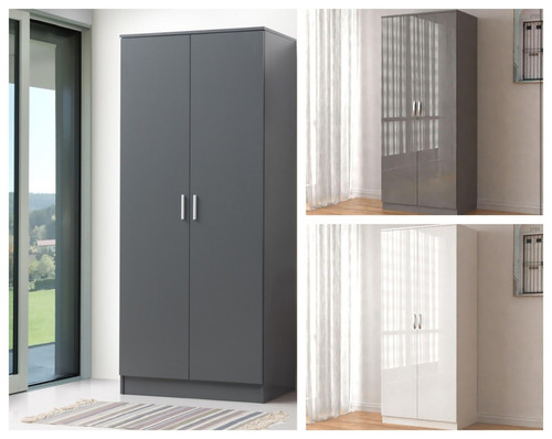 High gloss door wardrobe - gloss, 2