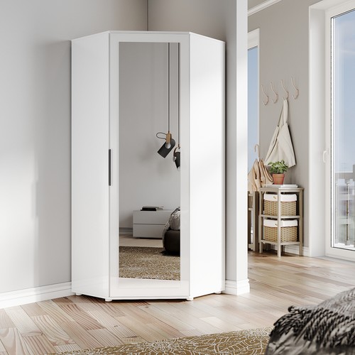 Corner mirrored wardrobe - corner,