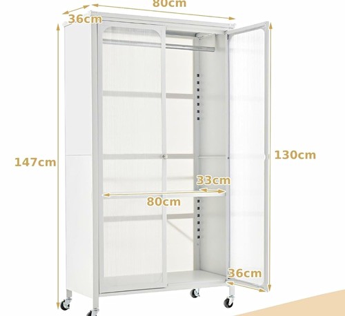 White metal freestanding - white,