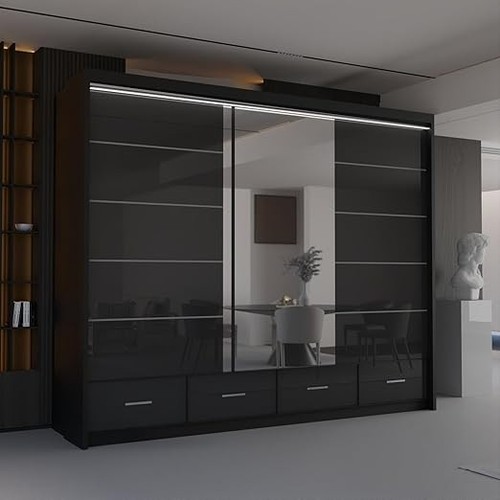 Wardrobe high gloss sliding - gloss,