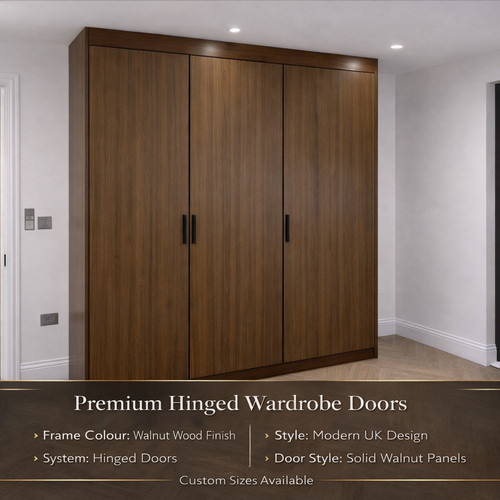 Premium hinged wooden wardrobe - wooden,