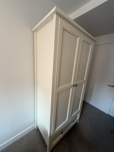 White door hinged wardrobe - white, 2